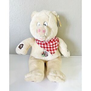 NWT 15" Vintage THIS LITTLE PIGGY TALKING LAUGHING  STUFFED ANIMAL TALKING PLUSH